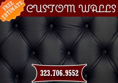 Tufted custom made wall upholstered. Black color. Free estitame to all cusotmers.
